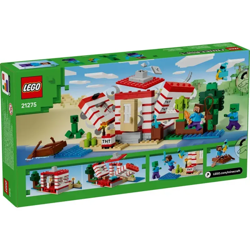 Jucarii, Copii si Bebe - Jucarii si jocuri - Seturi de constructie si cuburi - Seturi de constructie - Lego Minecraft Casa Tnt Din Jungla 21275 - Infinity.ro