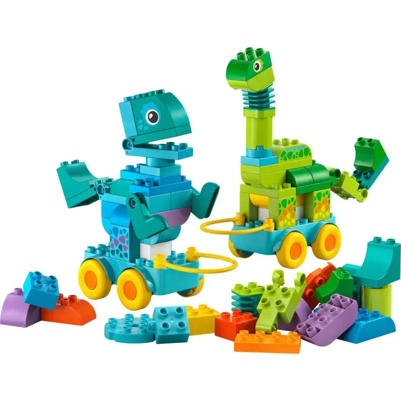 Jucarii, Copii si Bebe - Jucarii si jocuri - Seturi de constructie si cuburi - Seturi de constructie - Lego Duplo Dinozauri Pe Roti 3 In 1 10451 - Infinity.ro