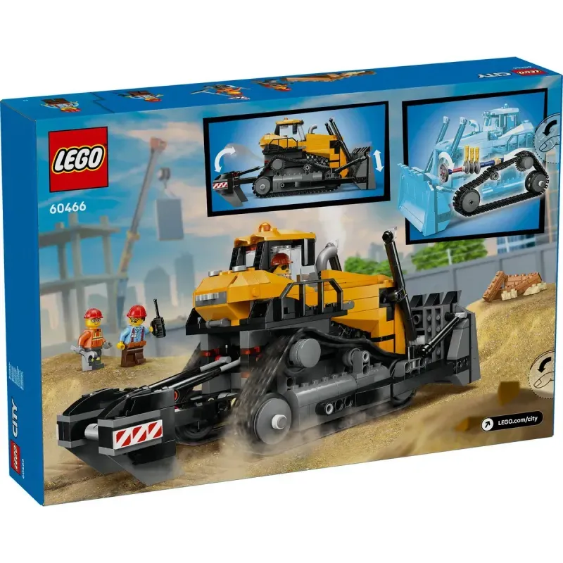 Jucarii, Copii si Bebe - Jucarii si jocuri - Seturi de constructie si cuburi - Seturi de constructie - Lego City Buldozer Galben 60466 - Infinity.ro
