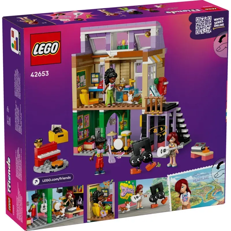 Jucarii, Copii si Bebe - Jucarii si jocuri - Seturi de constructie si cuburi - Seturi de constructie - Lego Friends Magazin De Muzica Si Apartament 42653 - Infinity.ro