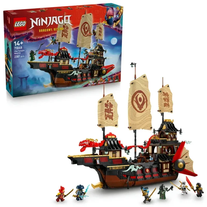 Jucarii, Copii si Bebe - Jucarii si jocuri - Seturi de constructie si cuburi - Seturi de constructie - Lego Ninjago Nava Bounty A Templului 71848 - Infinity.ro