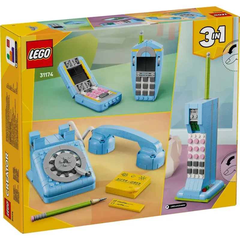 Jucarii, Copii si Bebe - Jucarii si jocuri - Seturi de constructie si cuburi - Seturi de constructie - Lego Creator Telefon Retro 31174 - Infinity.ro