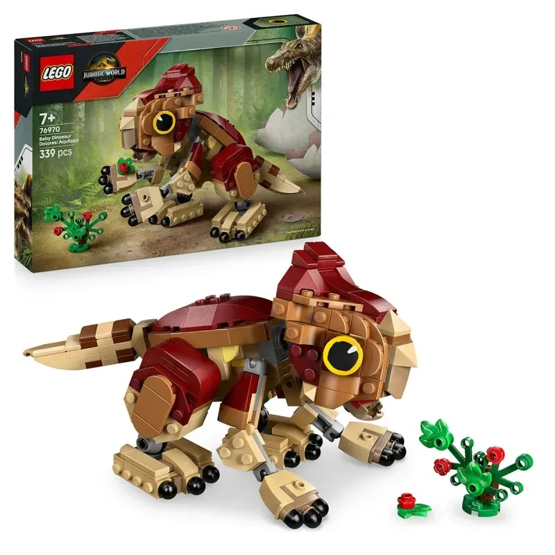 Jucarii, Copii si Bebe - Jucarii si jocuri - Seturi de constructie si cuburi - Seturi de constructie - Lego Jurassic World Renasterea Puiul De Dinozaur Dolores Aquilops 76970 - Infinity.ro