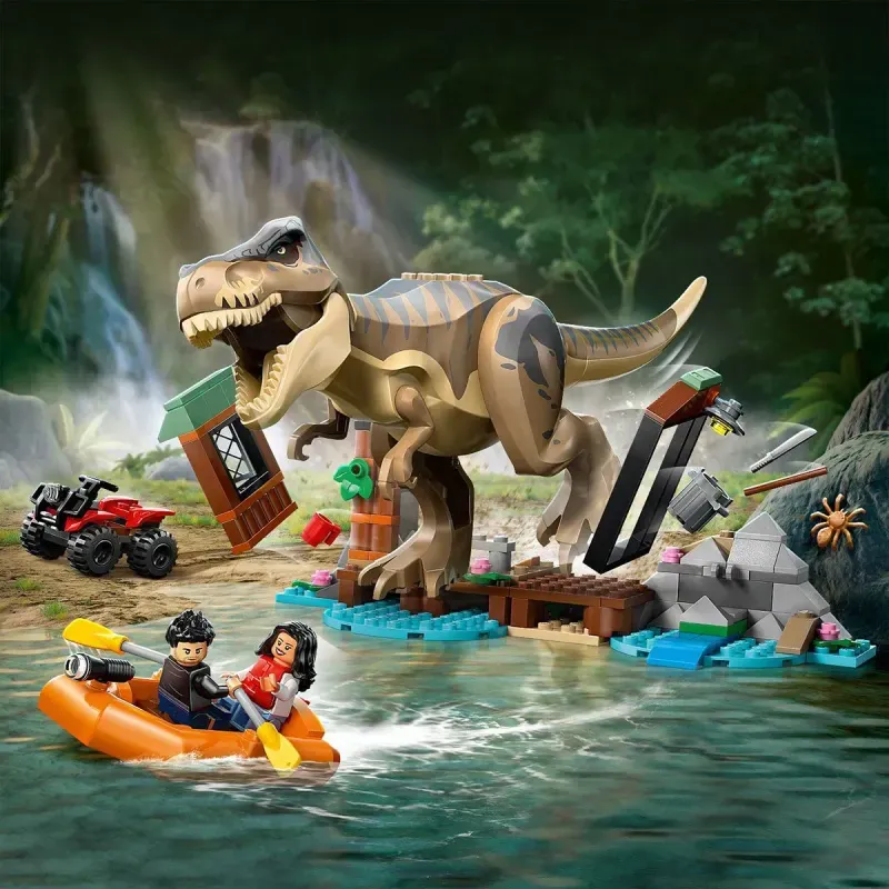 Jucarii, Copii si Bebe - Jucarii si jocuri - Seturi de constructie si cuburi - Seturi de constructie - Lego Jurassic World Renasterea Evadare Pe Rau Din Calea Unui T Rex 76975 - Infinity.ro