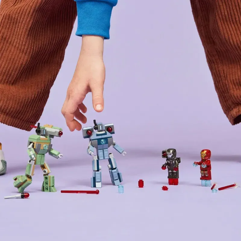 Jucarii, Copii si Bebe - Jucarii si jocuri - Seturi de constructie si cuburi - Seturi de constructie - Lego Marvel Iron Man Si War Machine Vs Dronele Hammer 76320 - Infinity.ro