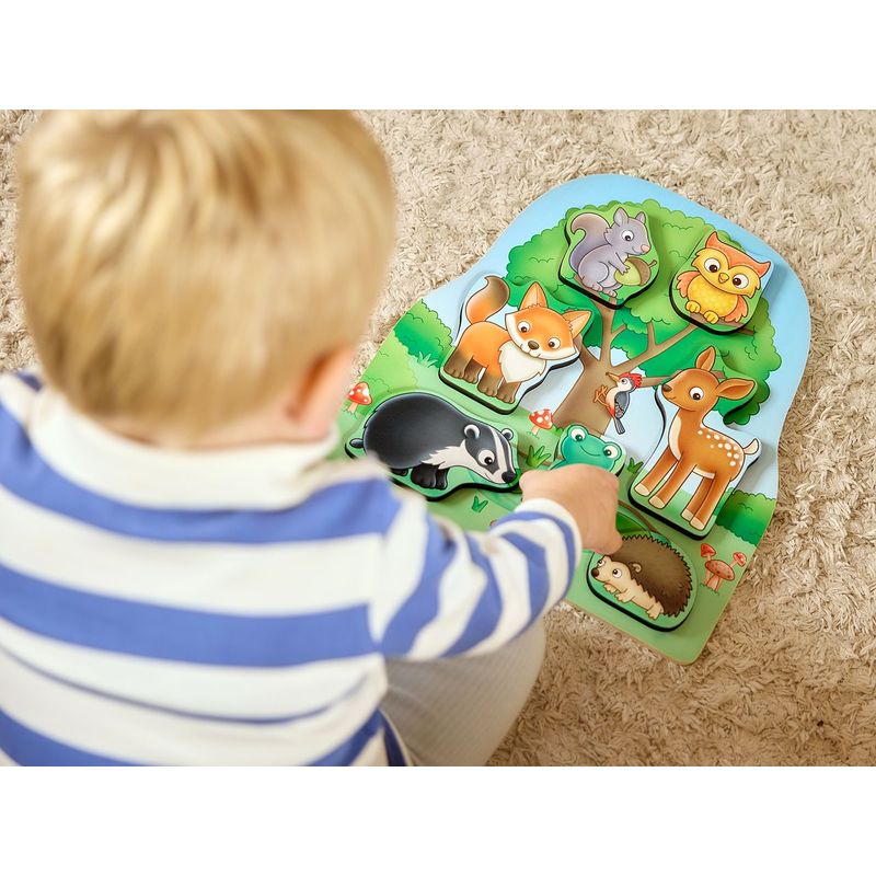 Jucarii, Copii si Bebe - Jucarii si jocuri - Jocuri si puzzle - Puzzle - Joc Educativ Puzzle Cu Piese De Lemn - In Padure - Infinity.ro