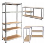 Casa si Gradina - Constructii - Depozitare, transport si protectie - Rafturi, fisete si vestiare - Raft de garaj 90x40x180cm 5 rafturi metal MDF MXM90060 - Infinity.ro