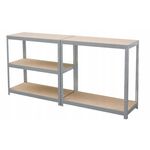 Casa si Gradina - Constructii - Depozitare, transport si protectie - Rafturi, fisete si vestiare - Raft de garaj 90x40x180cm 5 rafturi metal MDF MXM90060 - Infinity.ro