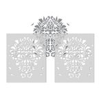 Casa si Gradina - Decoratiuni - DIY - Sabloane decorative pereti - Sablon Perete vopsire, tencuiala dimensiune 900x600 x mm grosime 0,7mm Grand Fabric Damask model MXSP7512 - Infinity.ro