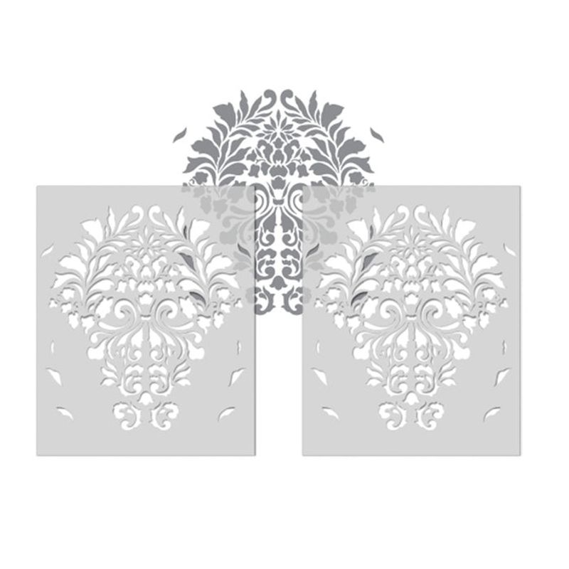 Casa si Gradina - Decoratiuni - DIY - Sabloane decorative pereti - Sablon Perete vopsire, tencuiala dimensiune 900x600 x mm grosime 0,7mm Grand Fabric Damask model MXSP7512 - Infinity.ro