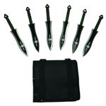 Sport si Outdoor - Camping - Cutite, bricege si accesorii - Cutite si bricege - Set Briceag fluture  si sase cutite de aruncat, Black Fury, otel inoxidabil, teaca inclusa - Infinity.ro