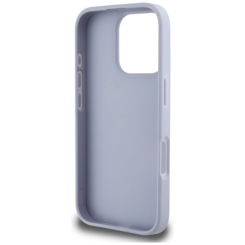 Laptop, Telefoane si Tablete - Telefoane mobile si accesorii - Accesorii Telefoane - Huse telefoane - Husa pentru iPhone 16 Pro Max - Guess Leather Hot Stamp 4G Pattern Triangle Metal Logo (GUHCP16XPGP4STRU) - Light Purple - Infinity.ro