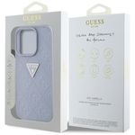 Laptop, Telefoane si Tablete - Telefoane mobile si accesorii - Accesorii Telefoane - Huse telefoane - Husa pentru iPhone 16 Pro Max - Guess Leather Hot Stamp 4G Pattern Triangle Metal Logo (GUHCP16XPGP4STRU) - Light Purple - Infinity.ro