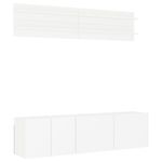 Casa si Gradina - Mobilier - Comode si corpuri - Comode - Unitati TV de perete, 6 piese, alb, lemn prelucrat - Infinity.ro