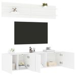 Casa si Gradina - Mobilier - Comode si corpuri - Comode - Unitati TV de perete, 6 piese, alb, lemn prelucrat - Infinity.ro