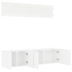 Casa si Gradina - Mobilier - Comode si corpuri - Comode - Unitati TV de perete, 6 piese, alb, lemn prelucrat - Infinity.ro
