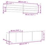 Casa si Gradina - Mobilier - Comode si corpuri - Comode - Unitati TV de perete, 6 piese, alb, lemn prelucrat - Infinity.ro