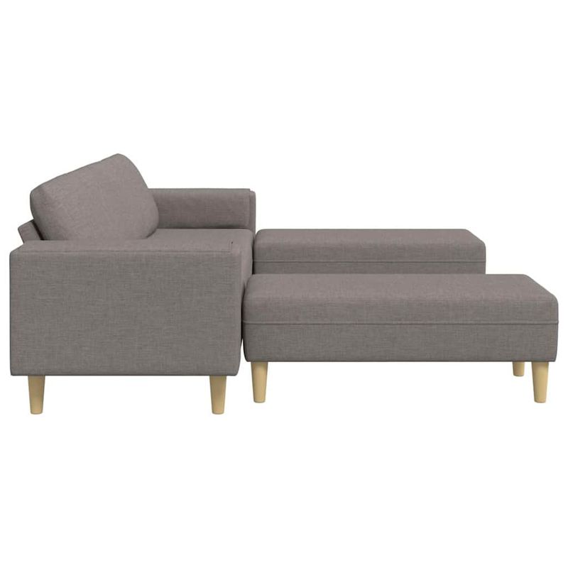Casa si Gradina - Mobilier - Canapele si coltare - Canapele - Set de canapea 3 pcs Gri taupe tesatura - Infinity.ro