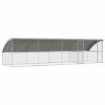Petshop - Accesorii petshop - Culcusuri si custi - Custi interior si exterior - Cusca pentru pui Argintiu 800 x 200 x 198.5 cm Otel galvanizat - Infinity.ro