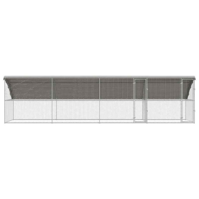 Petshop - Accesorii petshop - Culcusuri si custi - Custi interior si exterior - Cusca pentru pui Argintiu 800 x 200 x 198.5 cm Otel galvanizat - Infinity.ro