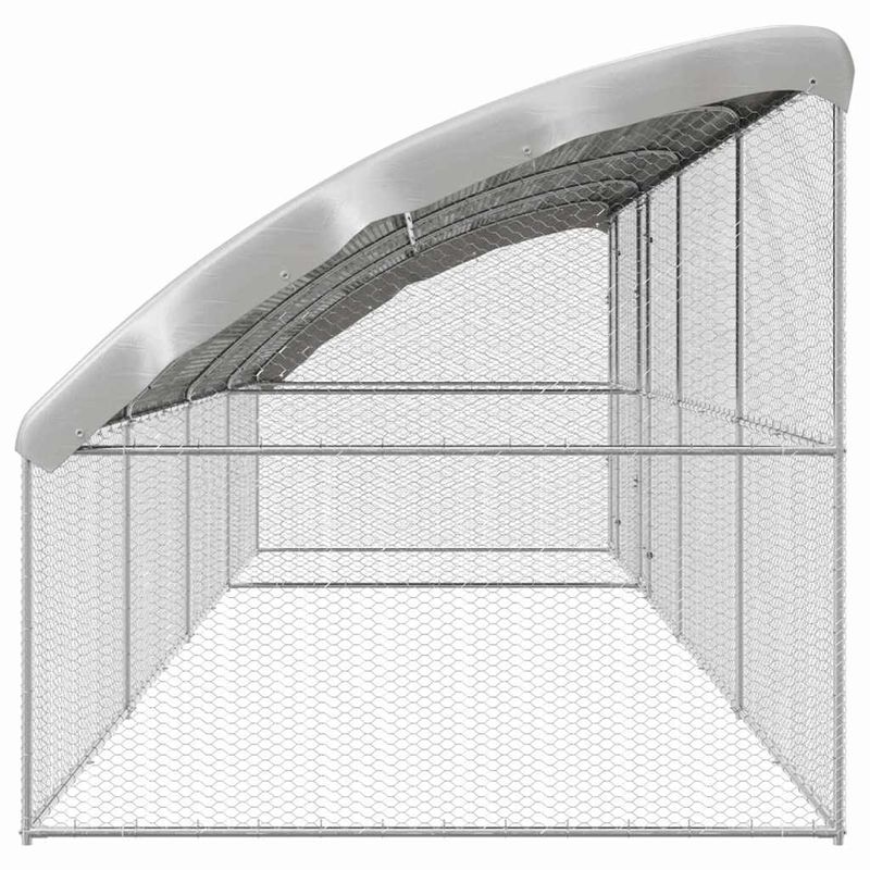 Petshop - Accesorii petshop - Culcusuri si custi - Custi interior si exterior - Cusca pentru pui Argintiu 800 x 200 x 198.5 cm Otel galvanizat - Infinity.ro