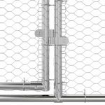 Petshop - Accesorii petshop - Culcusuri si custi - Custi interior si exterior - Cusca pentru pui Argintiu 800 x 200 x 198.5 cm Otel galvanizat - Infinity.ro