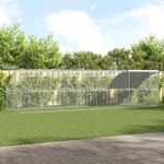 Petshop - Accesorii petshop - Culcusuri si custi - Custi interior si exterior - Cusca pentru pui Argintiu 800 x 200 x 198.5 cm Otel galvanizat - Infinity.ro