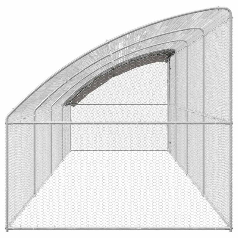 Petshop - Accesorii petshop - Culcusuri si custi - Custi interior si exterior - Cusca pentru pui Argintiu 800 x 200 x 198.5 cm Otel galvanizat - Infinity.ro