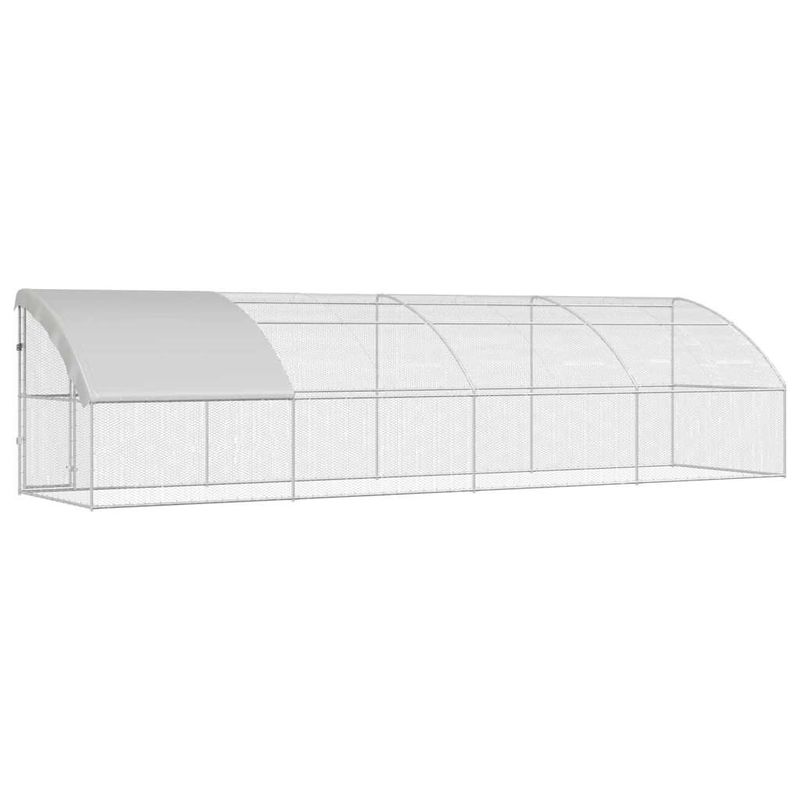 Petshop - Accesorii petshop - Culcusuri si custi - Custi interior si exterior - Cusca pentru pui Argintiu 800 x 200 x 198.5 cm Otel galvanizat - Infinity.ro