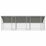 Petshop - Accesorii petshop - Culcusuri si custi - Custi interior si exterior - Cusca pentru pui Argintiu 600 x 200 x 198.5 cm Otel galvanizat - Infinity.ro