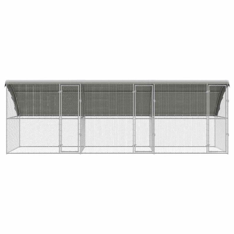 Petshop - Accesorii petshop - Culcusuri si custi - Custi interior si exterior - Cusca pentru pui Argintiu 600 x 200 x 198.5 cm Otel galvanizat - Infinity.ro