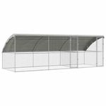 Petshop - Accesorii petshop - Culcusuri si custi - Custi interior si exterior - Cusca pentru pui Argintiu 600 x 200 x 198.5 cm Otel galvanizat - Infinity.ro
