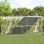 Petshop - Accesorii petshop - Culcusuri si custi - Custi interior si exterior - Cusca pentru pui Argintiu 400 x 200 x 198.5 cm Otel galvanizat - Infinity.ro