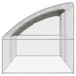 Petshop - Accesorii petshop - Culcusuri si custi - Custi interior si exterior - Cusca pentru pui Argintiu 400 x 200 x 198.5 cm Otel galvanizat - Infinity.ro