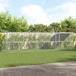 Petshop - Accesorii petshop - Culcusuri si custi - Custi interior si exterior - Cusca pentru pui Argintiu 800 x 200 x 198.5 cm Otel galvanizat - Infinity.ro