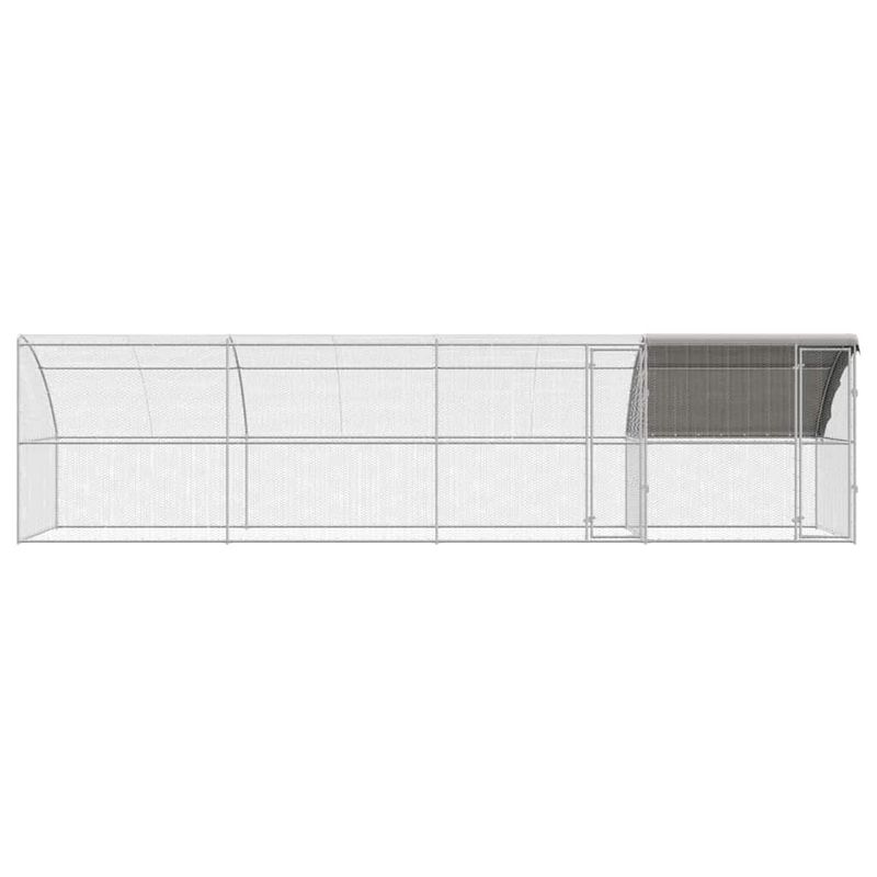 Petshop - Accesorii petshop - Culcusuri si custi - Custi interior si exterior - Cusca pentru pui Argintiu 800 x 200 x 198.5 cm Otel galvanizat - Infinity.ro