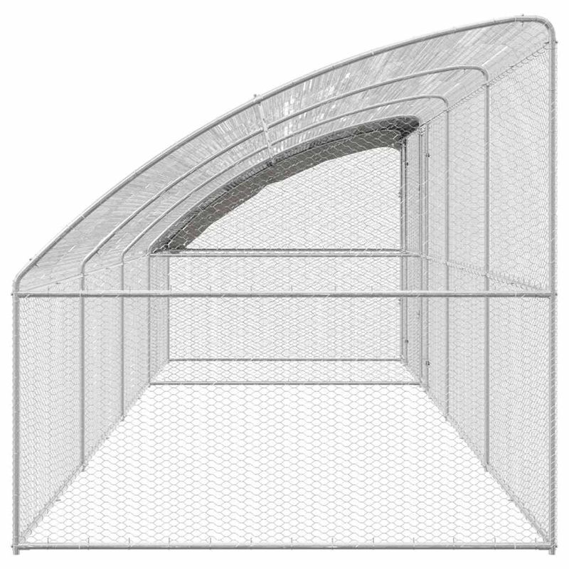 Petshop - Accesorii petshop - Culcusuri si custi - Custi interior si exterior - Cusca pentru pui Argintiu 800 x 200 x 198.5 cm Otel galvanizat - Infinity.ro