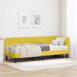 Casa si Gradina - Mobilier - Paturi si accesorii - Paturi - Cadru de pat coltar cu saltea Galben 80 x 200 cm Catifea - Infinity.ro