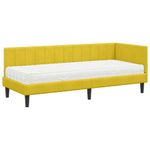 Casa si Gradina - Mobilier - Paturi si accesorii - Paturi - Cadru de pat coltar cu saltea Galben 80 x 200 cm Catifea - Infinity.ro