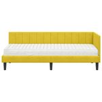 Casa si Gradina - Mobilier - Paturi si accesorii - Paturi - Cadru de pat coltar cu saltea Galben 80 x 200 cm Catifea - Infinity.ro