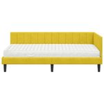 Casa si Gradina - Mobilier - Paturi si accesorii - Paturi - Cadru de pat coltar cu saltea Galben 100 x 200 cm Catifea - Infinity.ro