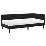 Casa si Gradina - Mobilier - Paturi si accesorii - Paturi - Cadru de pat coltar cu saltea Negru 90 x 200 cm Catifea - Infinity.ro