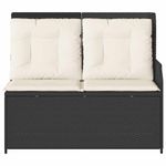 Casa si Gradina - Gradina si terasa - Mobilier exterior - Bancute de gradina - Banca de gradina cu perna Negru Rattan poli - Infinity.ro