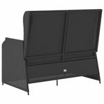 Casa si Gradina - Gradina si terasa - Mobilier exterior - Bancute de gradina - Banca de gradina cu perna Negru Rattan poli - Infinity.ro