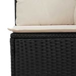 Casa si Gradina - Gradina si terasa - Mobilier exterior - Bancute de gradina - Banca de gradina cu perna Negru Rattan poli - Infinity.ro