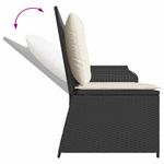Casa si Gradina - Gradina si terasa - Mobilier exterior - Bancute de gradina - Banca de gradina cu perna Negru Rattan poli - Infinity.ro