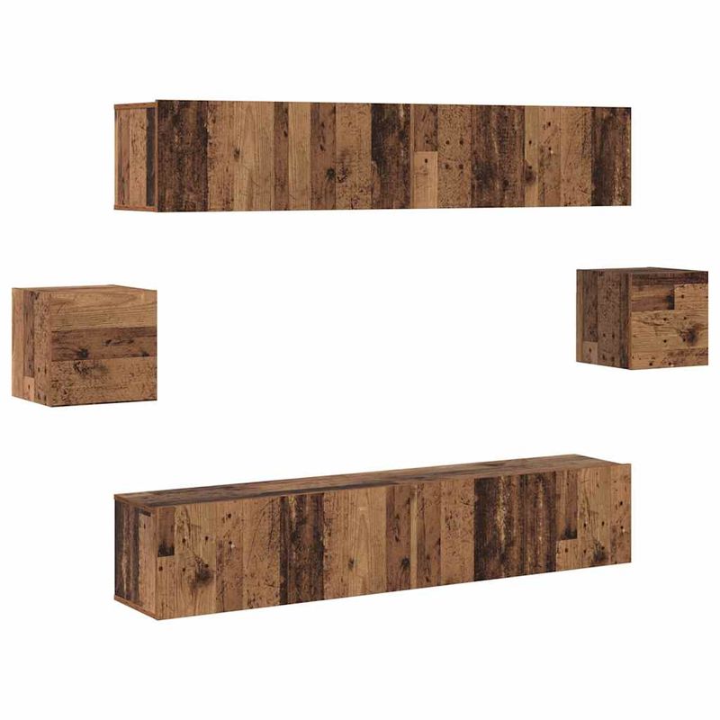 Casa si Gradina - Mobilier - Seturi de mobilier - Seturi living - Set de 6 Piese pentru Cabinet TV din Lemn Vechi - Infinity.ro