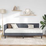 Casa si Gradina - Mobilier - Paturi si accesorii - Paturi - Cadru de pat coltar cu saltea Gri inchis 100 x 200 cm Catifea - Infinity.ro