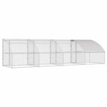 Petshop - Accesorii petshop - Culcusuri si custi - Custi interior si exterior - Cusca pentru pui Argintiu 800 x 200 x 198.5 cm Otel galvanizat - Infinity.ro