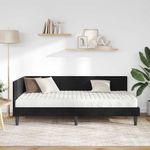 Casa si Gradina - Mobilier - Paturi si accesorii - Paturi - Cadru de pat coltar cu saltea Negru 90 x 190 cm Catifea - Infinity.ro